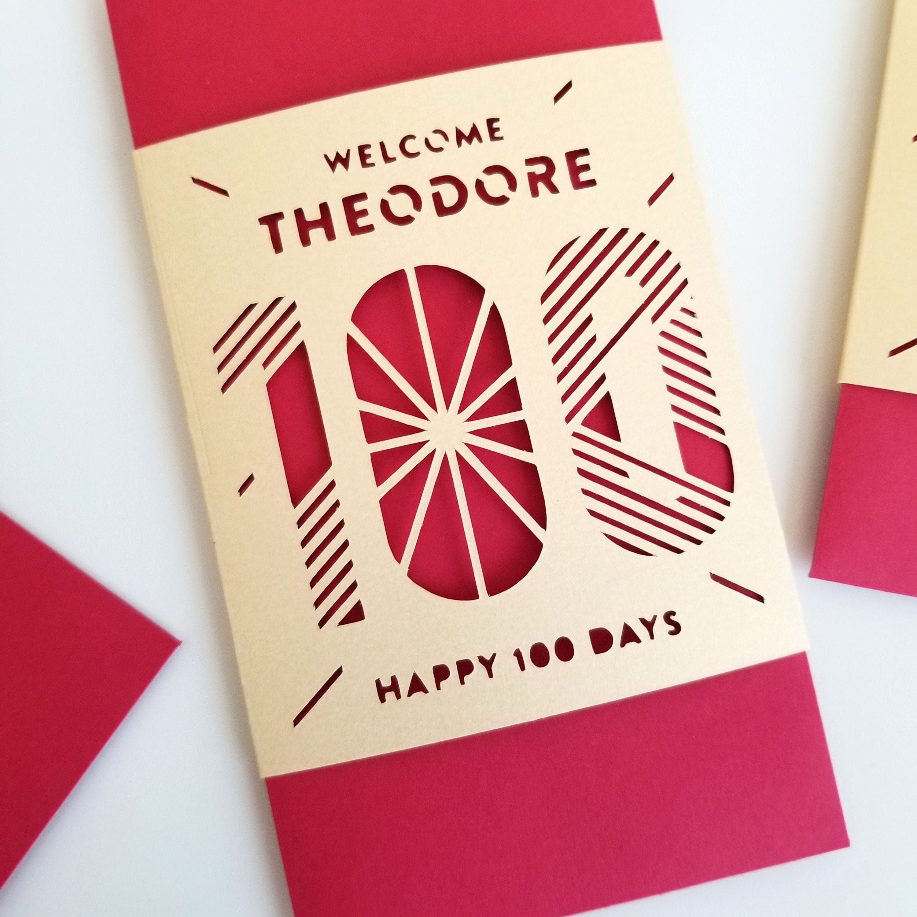 100 Days Red Envelope, personalized | HooHoo And Mouse