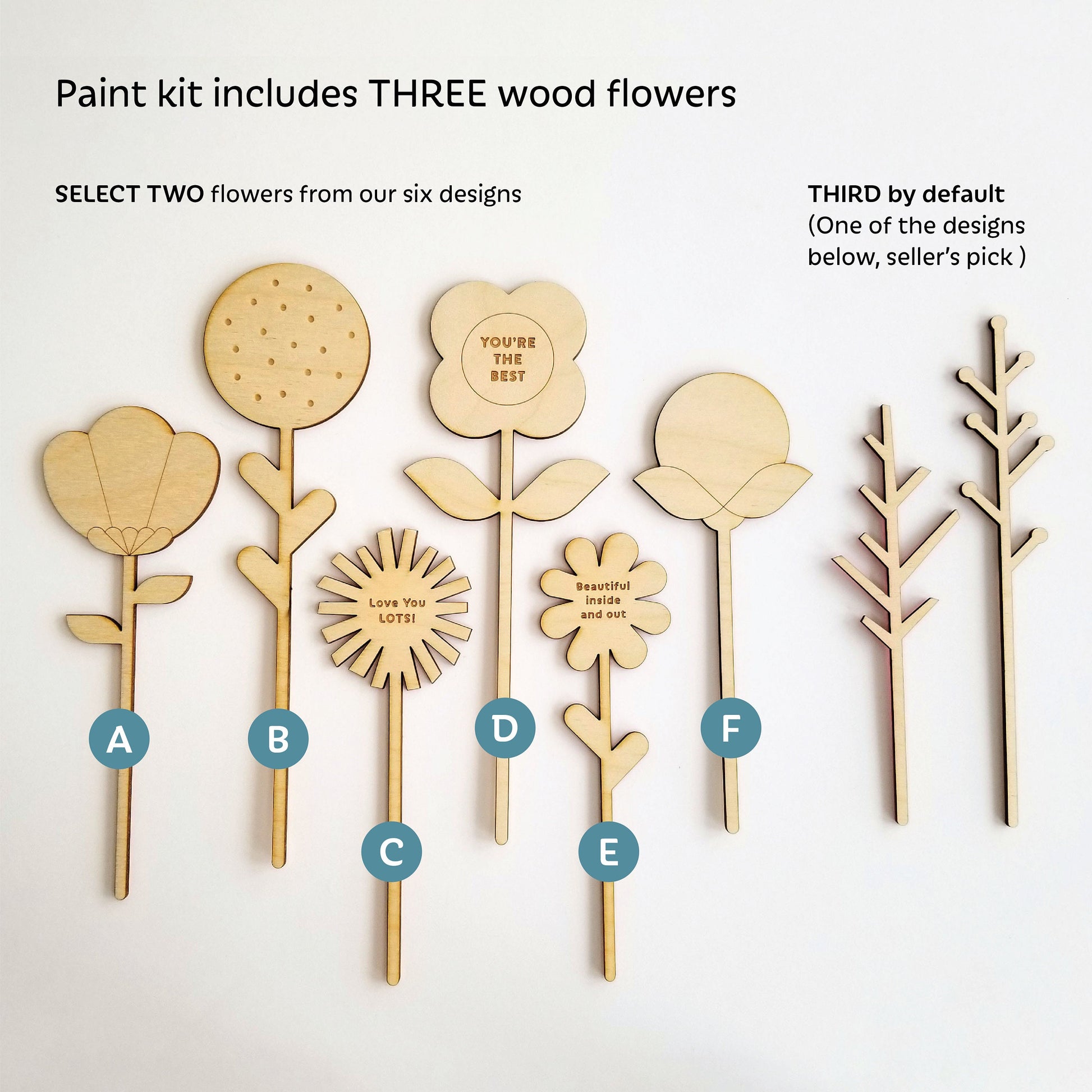 Wood Flowers Paint Kit