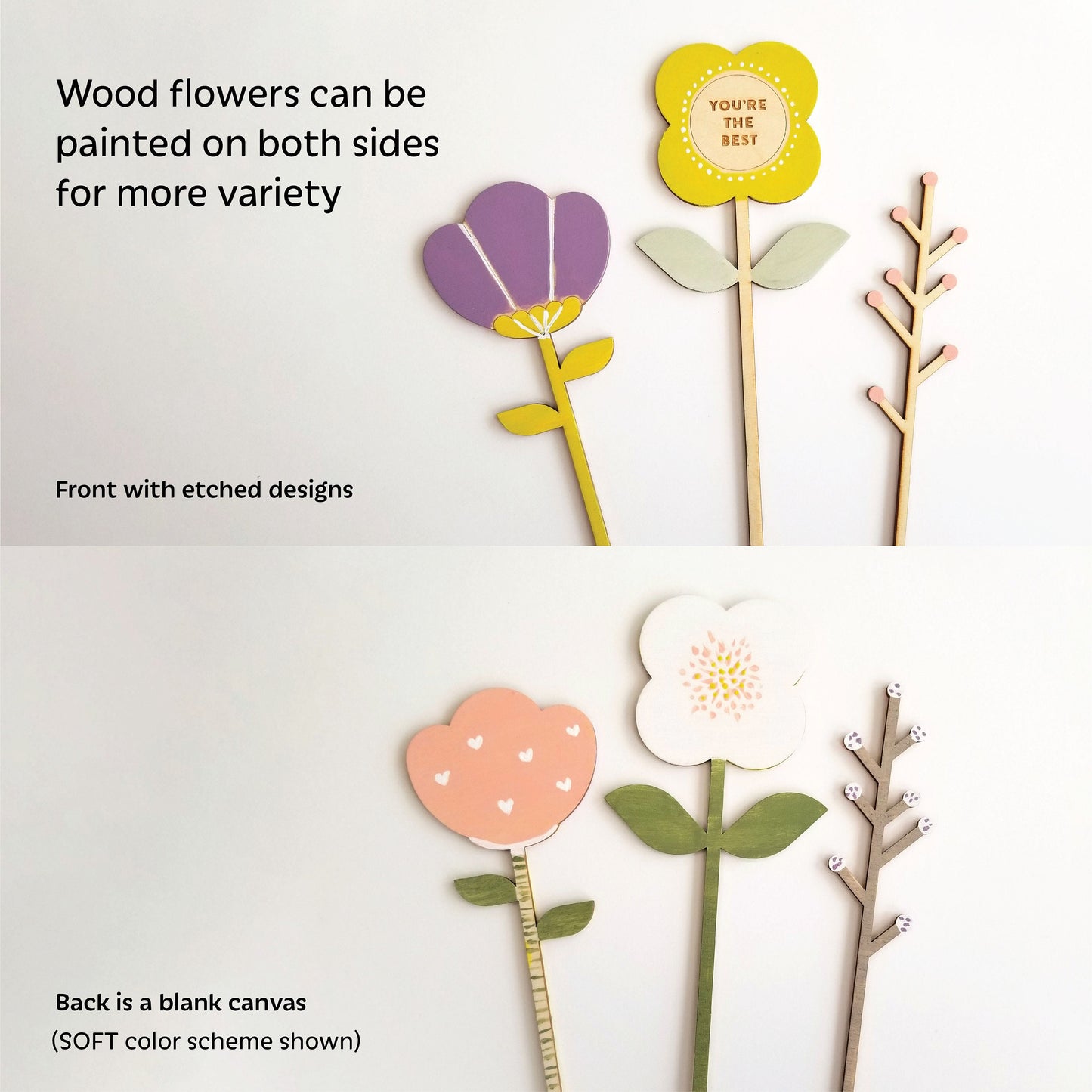 Wood Flowers Paint Kit