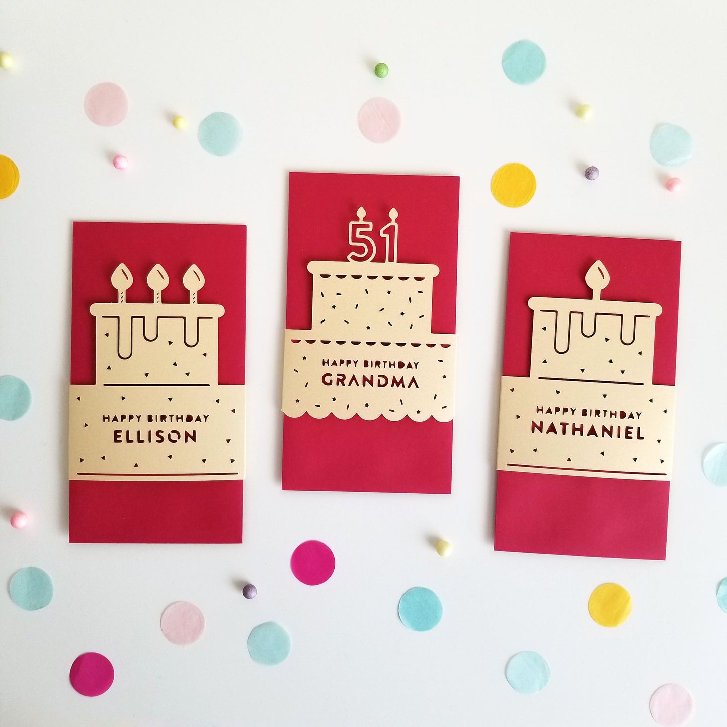 Happy Birthday Red Envelope, personalized