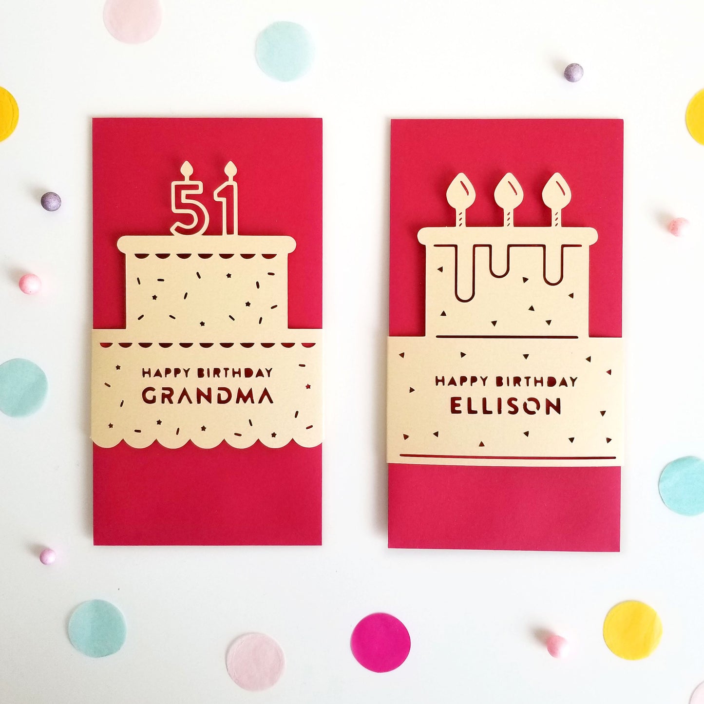 Happy Birthday Red Envelope, personalized