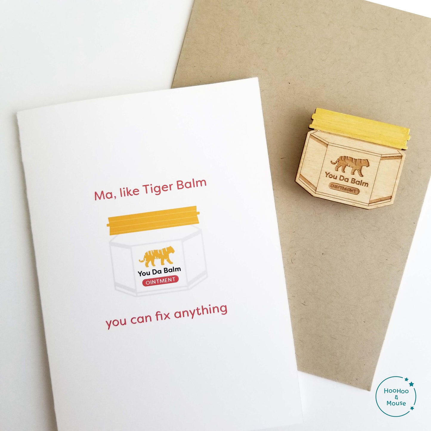 Tiger Balm Card, with hand-painted magnet