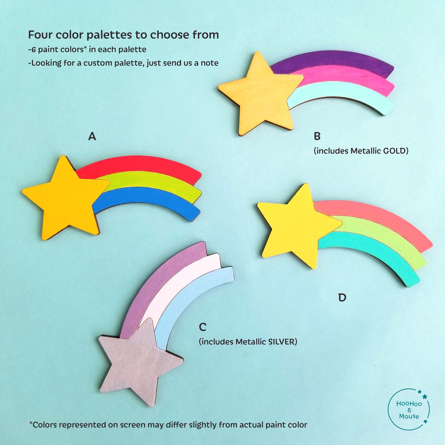 Rainbow Magnets Paint Kit, Set of 4